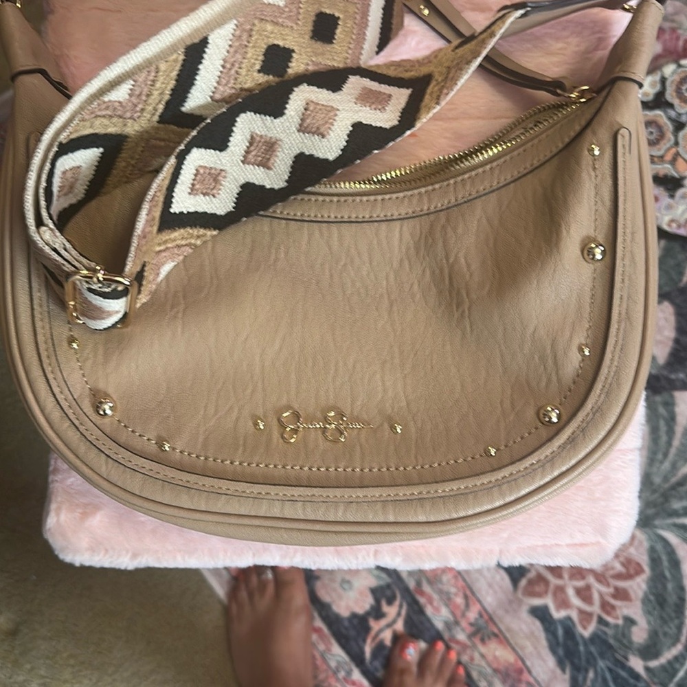Jessica Simpson Tan Shoulder Bag with Elegant Design